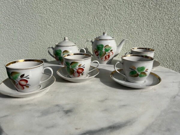 Servizas porcelianinis Vasara, Polonės, Polonne porceliano gamykla, sovietinis, tarybinių laikų. 1973 m. Kaina 43