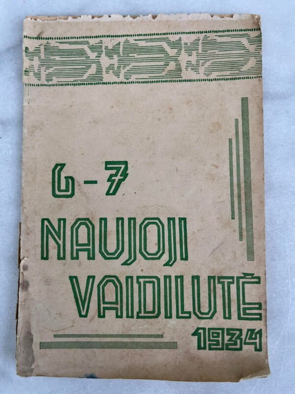 Žurnalas Naujoji Vaidilutė. Moterų inteligenčių mėnesinis žurnalas. 1934 m. Kaina 13