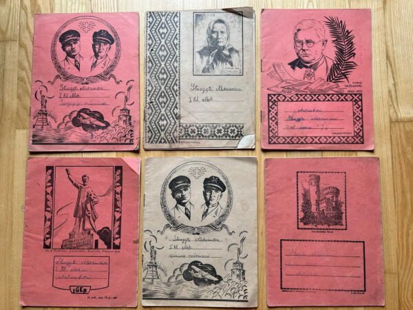 Sąsiuviniai lietuviški, tarpukario laikų, 1939 m. LIKO 2 vnt. su Vaižgantu ir Žemaite. Kaina po 13