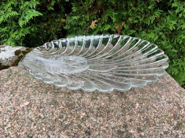 Lėkštė, padėklas stiklinis su vėžiu, Vėžys. Didelis: 33 x 42 cm. Collection Siebenstern. Germany. 1970 m. Kaina 53