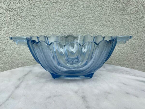 Vaza, dubuo, vaisinė antikvarinė, melsvo stiko, Art Deco stiliaus. 1930-1940 m. Kaina 157