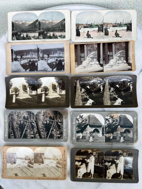 Stereoskopo antikvarinės nuotraukos. Kaina po 6