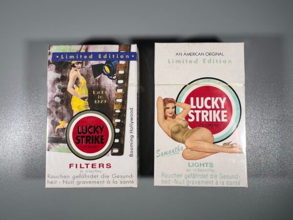 Cigaretės LUCKY STIKE, kolekcinės, Šveicarija. Nenaudota. 2 vnt. Kaina po 58