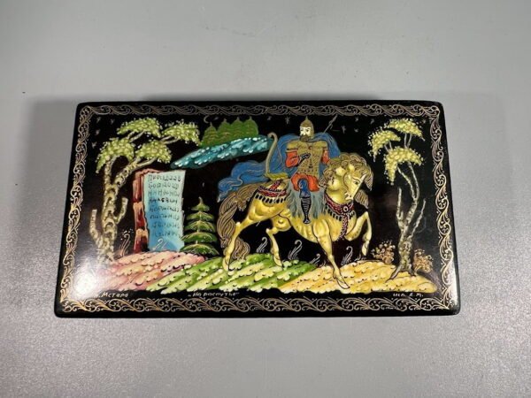 Dėžutė Karžygys, tapyta, autorinė, rusiška, tarybinė, sovietinių laikų. Kaina 83