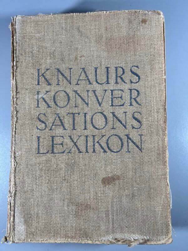 Knyga, enciklopedija Knaurs konversations lexikon A-Z. 1932 m. Kaina 16