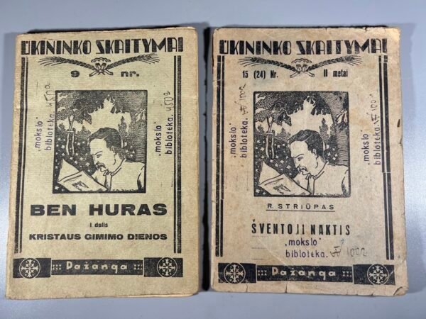 Knyga Ūkininko skaitymai. 1930 m. 2 vnt. Kaina 8 už abi.