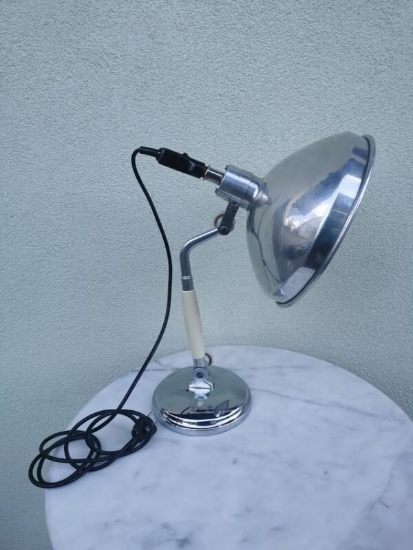 Lempa šildymo, vokiška, veikianti. Mid Century Modern German Heat Lamp. Kurt Rosenthal Fabrik elektromed. Apparate Furth/ Bay. Kaina 58