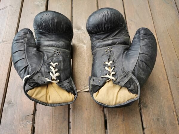 Bokso pirštinės antikvarinės. Kaina 83