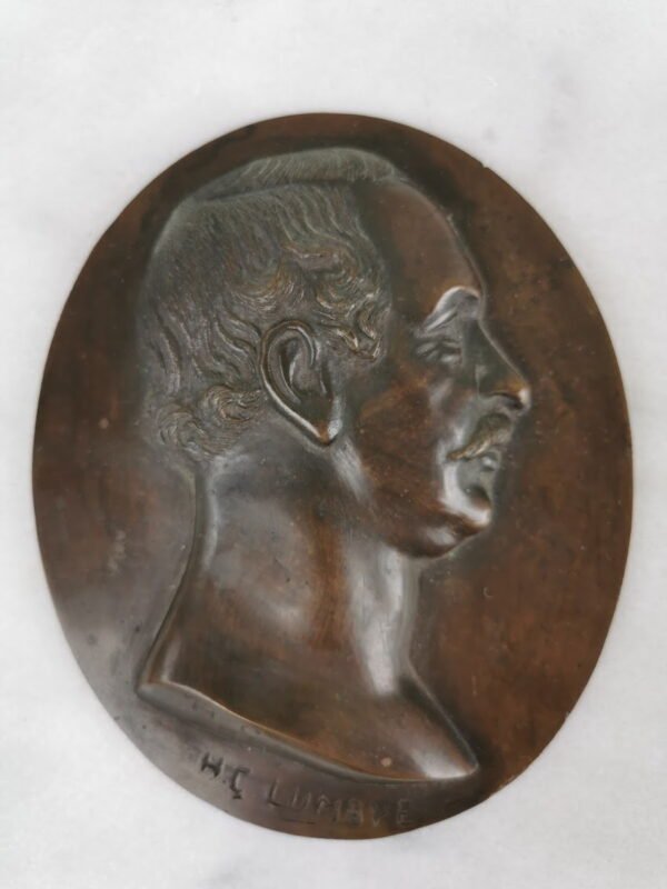 Bareljefas bronzinis H. C. Lumbye (1810-1874), antikvarinis. Kaina 73