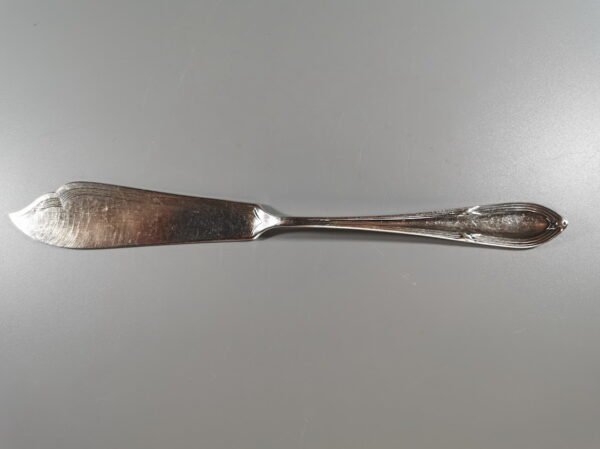 Peilis sviestui tepti, antikvarinis, sidabrinis. 800 praba. Kaina 112