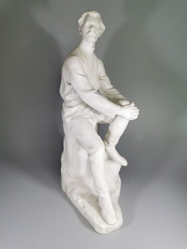 Statulėlė Maksimas Gorkis, Maxim Gorky, Максим Горький. Biskvitas. LFZ. Leningrad Porcelain Factory (Lomonosov, LFZ). 1950-60 m.Kaina 78
