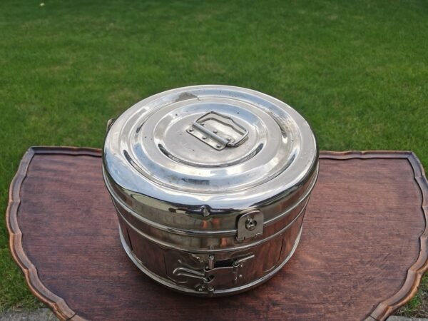 Medicininis biksas, sterilizatorius, nerūdijančio plieno. Kaina 37