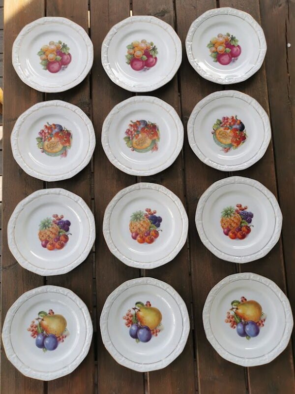 Lėkštės porcelianinės, antikvarinės. P.A.L.T. Czechoslovakia. 12 vnt. Kaina po 7