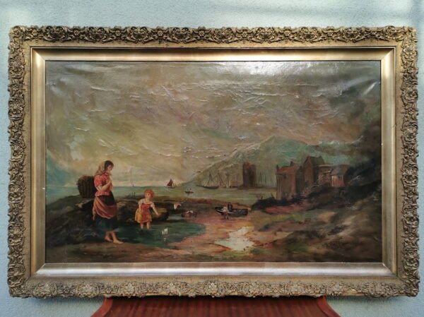 Paveikslas antikvarinis Peizažas. Drobė, aliejus. Kaina 375