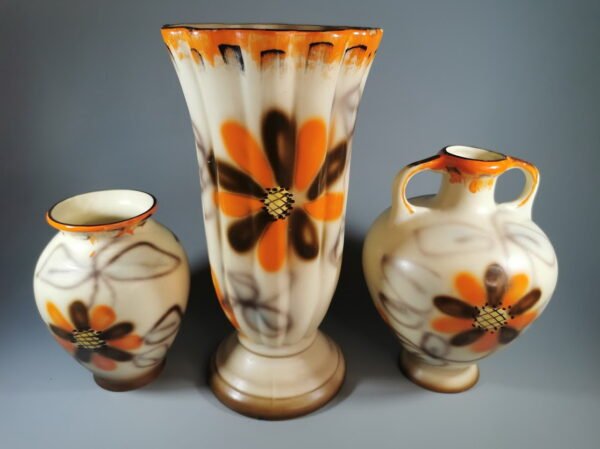 Vazelės antikvarinės, Art Deco stiliaus, BIHL, Čekoslovakija, apie 1920 m. Kaina po 43