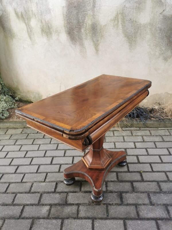 Konsolė, žaidimų, lošimų stalas antikvarinis, Biedermeier Game Table. Kaina 287