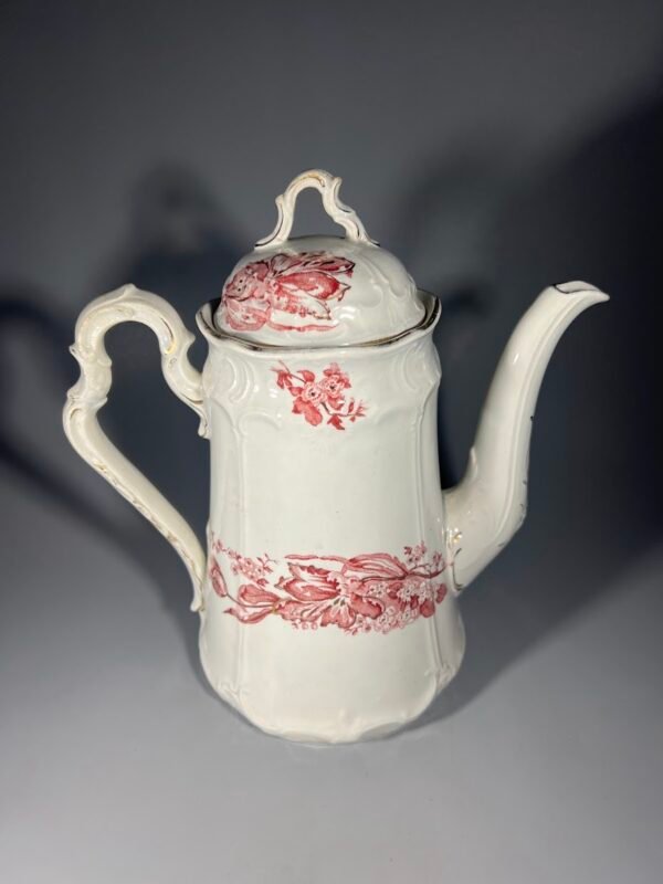 Kavinukas, arbatinukas antikvarinis fajanso Gustafsberg, 1900–1920 m. Kaina 28