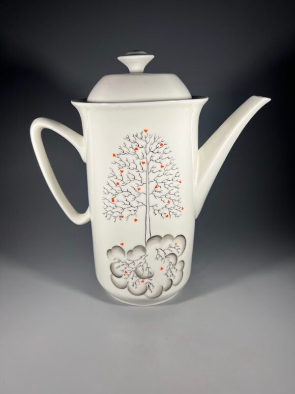 Kavinukas, arbatinukas kaulinio porceliano Kauno fabrikas Jiesia. Kaina 26