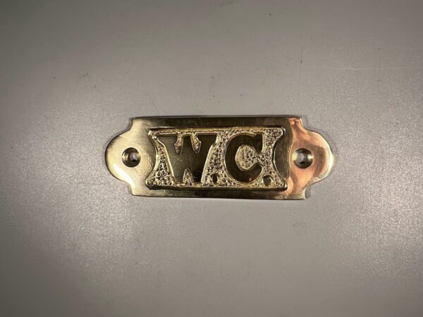 Ženklas WC, tualeto, informacinis, bronzinis. 3 vnt. Kaina po 16