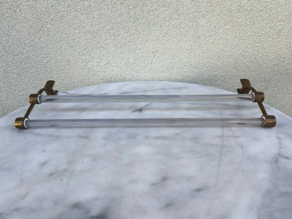 Kabykla, džiovintuvas rankšluosčių, Art Deco stiliaus, antikvarinė, prancūziška. Stiklas, žalvaris. 1920 - 1930 m. Kaina 96