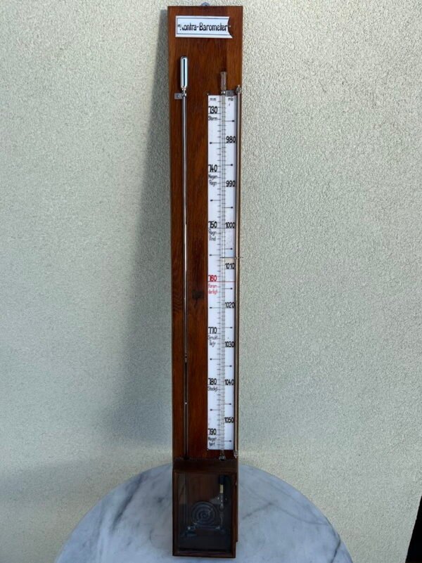 Barometras antikvarinis Kontra - Barometer. Danija. Aukštis 105 cm. Netikrintas. Kaina 93