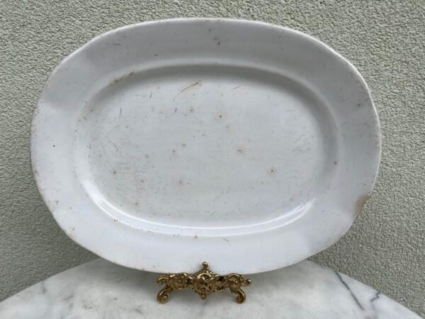 Lėkštė Kuznecov Ryga, ovali, didelė, antikvarinė, carinės Rusijos imperijos laikų. Kaina 38