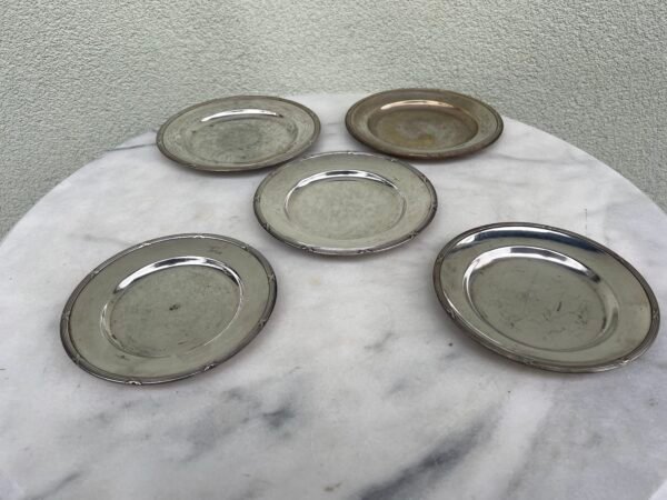 Lėkštė, lėkštutė metalinė, sidabruota Prima N.S. 5 vnt. Kaina po 12