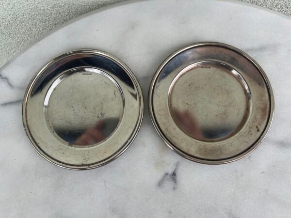 Lėkštė, lėkštutė metalinė, sidabruota Prima N.S. 2 vnt. Kaina po 8