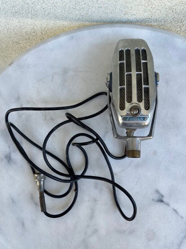 Mikrofonas juostinis LEM 305, prancūziškas, vintažinis. 1940-1960 m. Netikrintas. Kaina 158