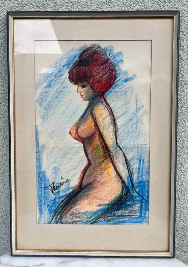 Paveikslas Moters figūra. Pastelė, pieštukai, popierius. Kaina 87