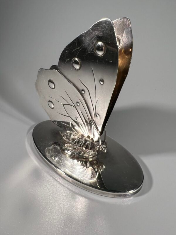 Servetėlių laikiklis servetėlėms Drugelis, metalinis, vintažinis, Art Deco stiliaus. Kaina 38