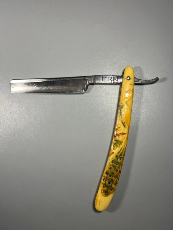 Skustuvas, britva Carl Friedrich Ern, antikvarinis vokiškas tiesus, pagaminta Solingen. 1890-1920 m. Kaina 36