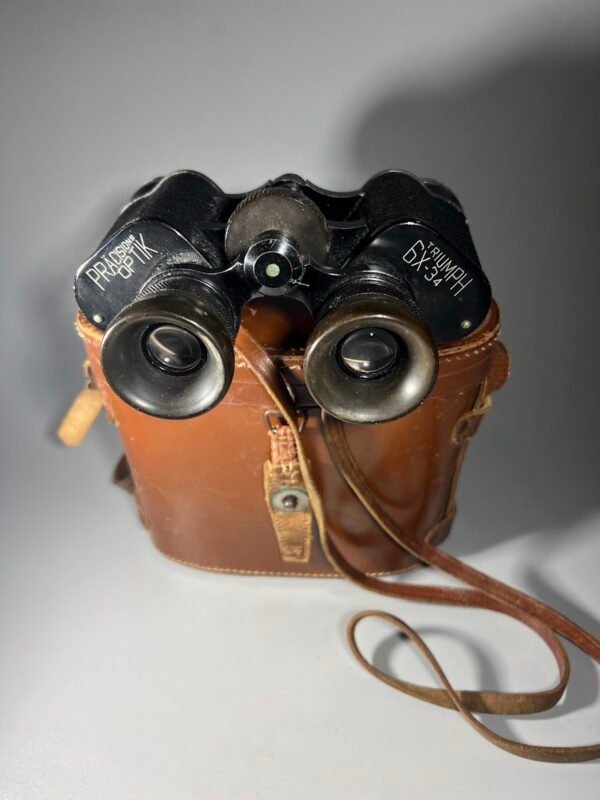 Žiūronai su dėklu antikvariniai Triumph, 6x34, Präcisions-Optik, Vokietija, 1930–1950 m. Veikiantys. Kaina 87