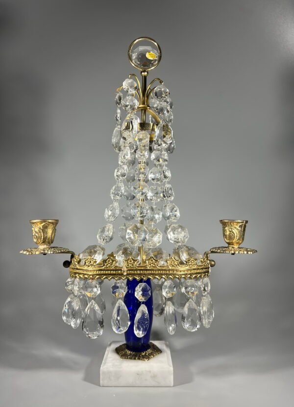 Žvakidė krištolinė, bronza, akmeniniu, marmuriniu pagrindu. Made in Czechoslovakia. Kaina 83