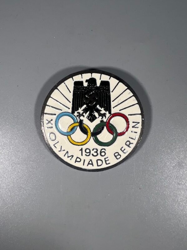 Ženklelis, 1936 m. Berlyno vasaros olimpinių žaidynių, XI olimpiados, proginis ženklelis. Replika. Kaina 13