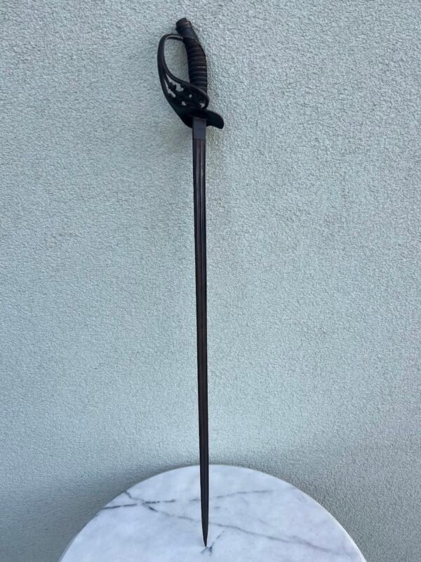 Kardas antikvarinis, 1889 m. modelio Prūsijos pėstininkų karininko, Infanterie-Offizier-Degen M1889. Karališkoji ginklų gamykla Erfurte, Königliche Gewehrfabrik Erfurt. Kaina 268