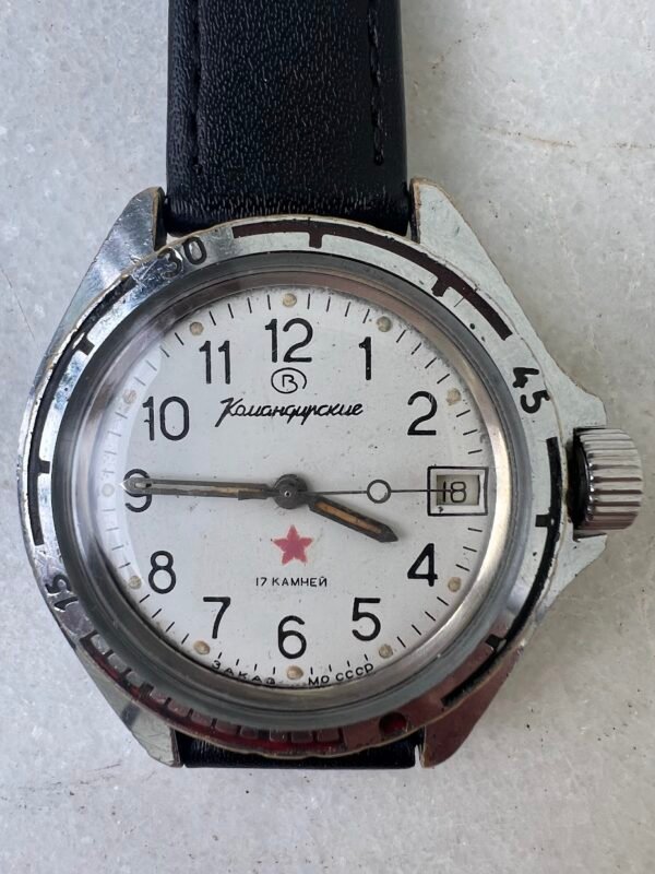 Laikrodis Vostok Komandirskie, Восток Командирские, originalus sovietinis, tarybinių laikų mechaninis laikrodis, vyriškas, rankinis. Veikiantis. Kaina 87