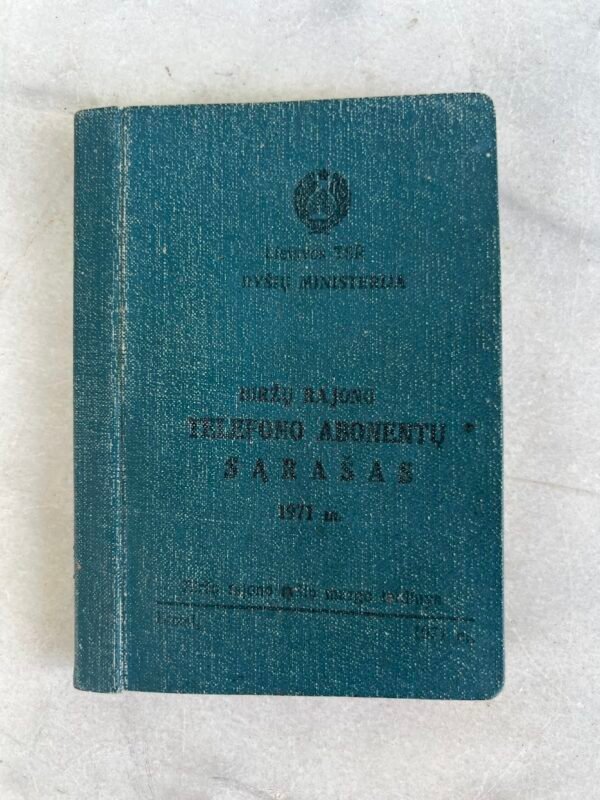 Knyga, 1971 metų Biržų rajono telefono abonentų sąrašas. Kaina 18