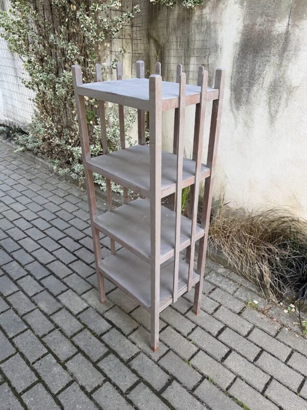Autentiška lietuviška antikvarinė medinė etažerė / lentyna (Tarpukaris, 122x45x35 cm)