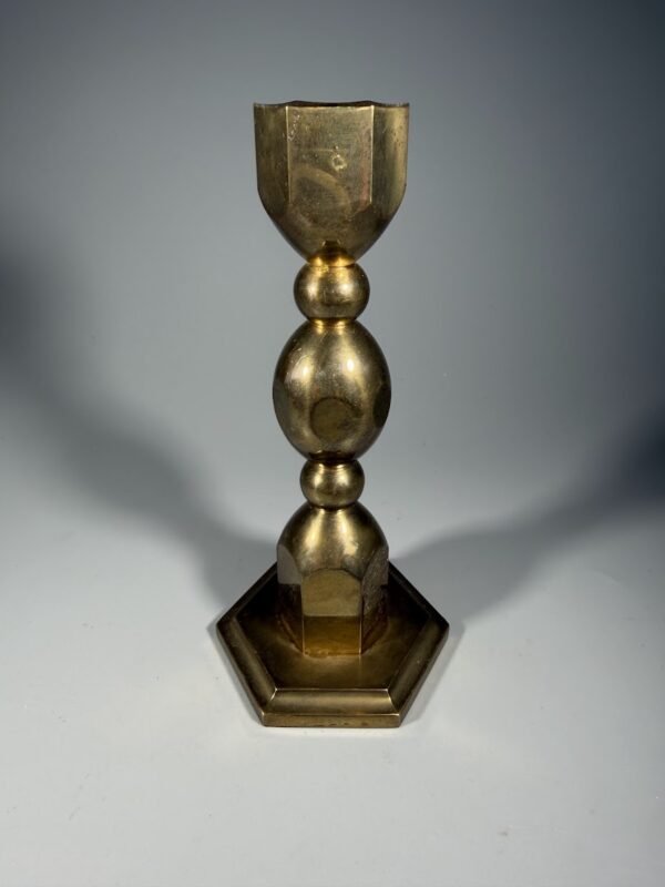 Kolekcinė žalvarinė žvakidė „Gusum Mässing“ Årsljusstake 1995 (Nr. 79, aukštis 14,5 cm)