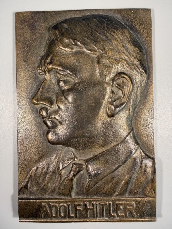 Adolfo Hitlerio reljefinė plokštelė, plaketė, bareljefas (aut. Artur Berthold). Autentiškumas negarantuojamas.