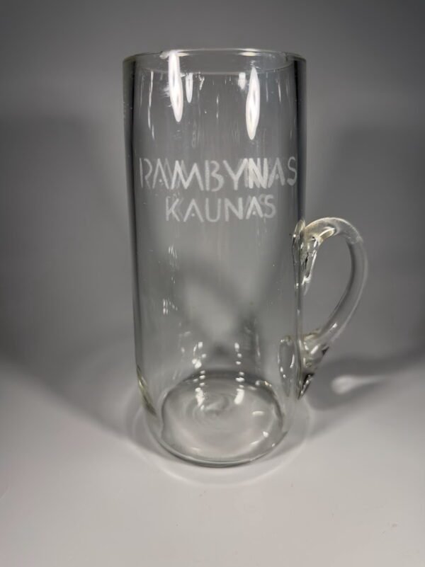 Išskirtinis vintažinis sovietinis, tarybinių laikų Kauno aludės „Rambynas“ alaus bokalas (0,5 l, 17 cm)