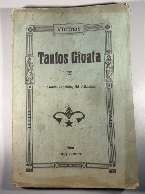 Knyga Vydūnas „Tautos Gyvata“, Tilžė, 1920 m.